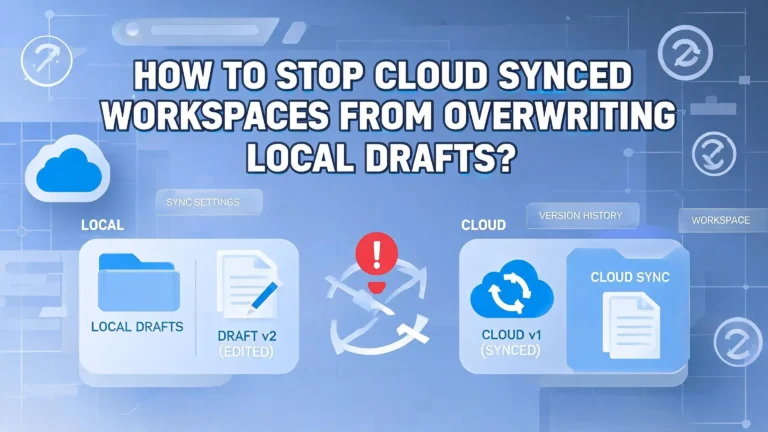 How To Stop Cloud Synced Workspaces From Overwriting Local Drafts?