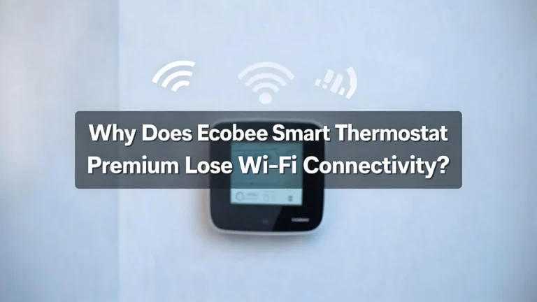 Why Does Ecobee Smart Thermostat Premium Lose Wi-Fi Connectivity?