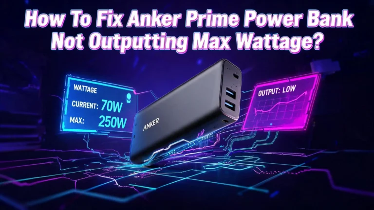 How To Fix Anker Prime Power Bank Not Outputting Max Wattage?