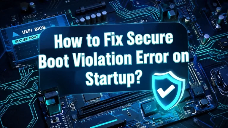How to Fix Secure Boot Violation Error on Startup?