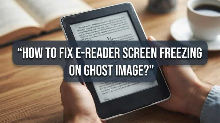 How To Fix E-Reader Screen Freezing On Ghost Image?