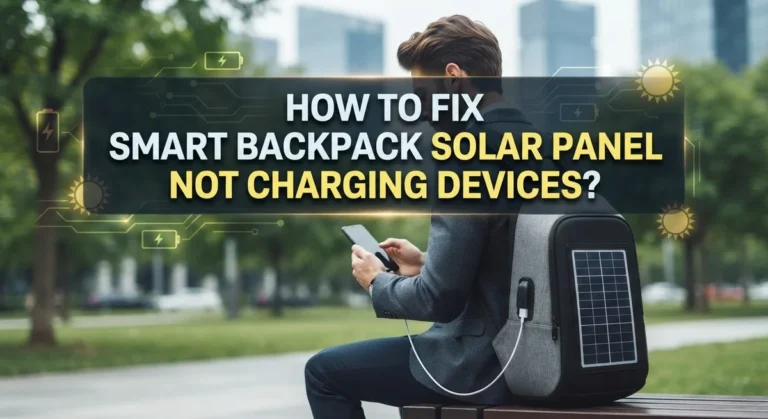 How To Fix Smart Backpack Solar Panel Not Charging Devices?