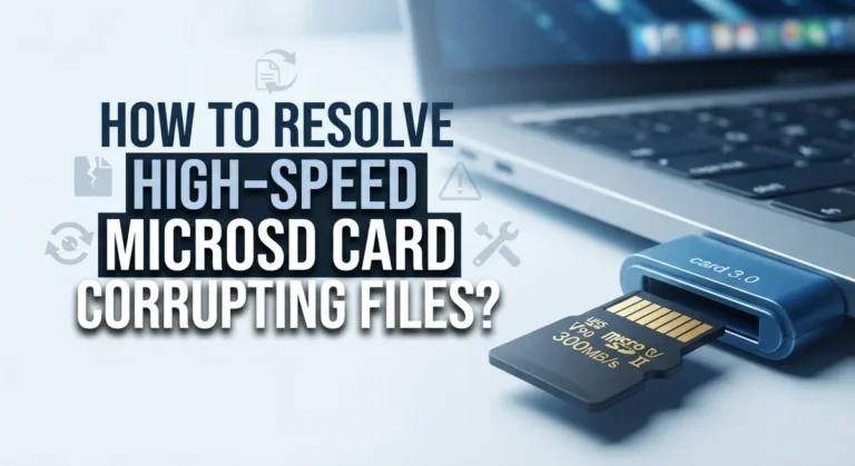 How To Resolve High-Speed MicroSD Card Corrupting Files?
