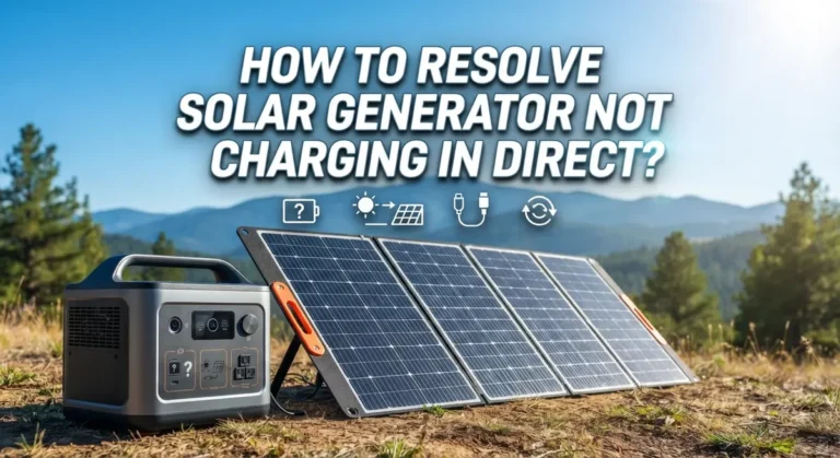 How To Resolve Solar Generator Not Charging In Direct Sunlight?