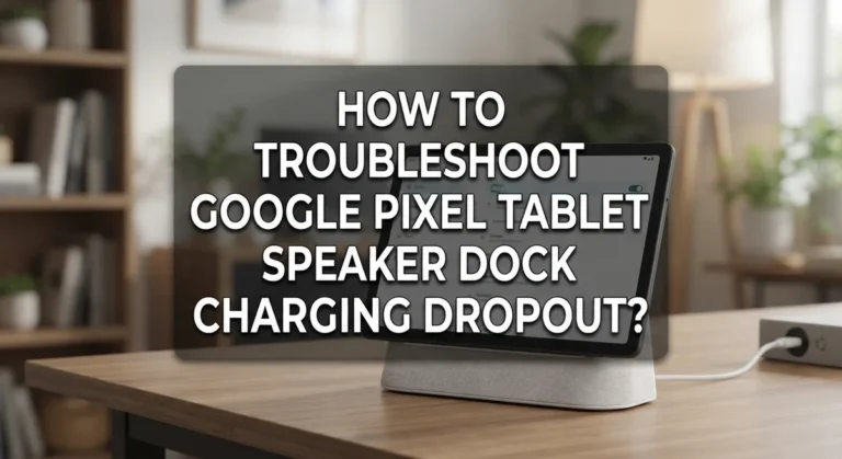 How To Troubleshoot Google Pixel Tablet Speaker Dock Charging Dropout?
