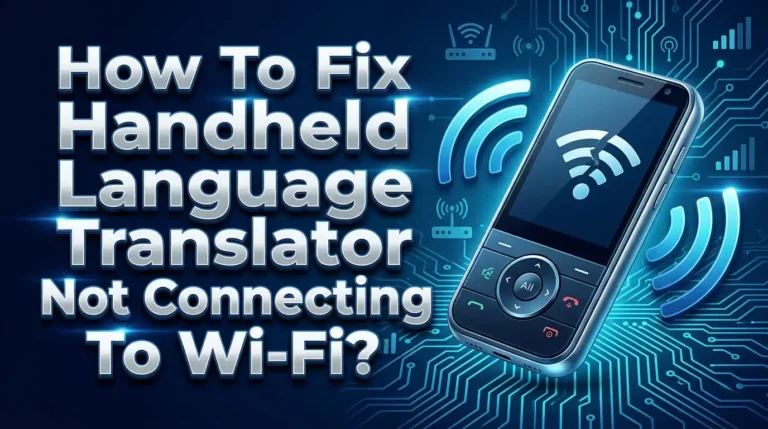 How To Fix Handheld Language Translator Not Connecting To Wi-Fi?